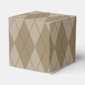 Mocha Argyle Wedding Favor Boxes Bedankdoosjes (Achterkant)