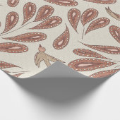 Mocha Birds and Flowers Cadeaupapier (Hoek)