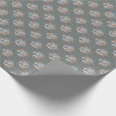 Mocha & Blauwgroen Abstract accent Mandala Ogee Sc Cadeaupapier (Hoek)