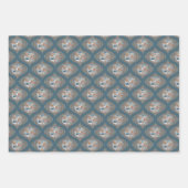 Mocha & Blauwgroen Abstract accent Mandala Retro O Inpakpapier Vel (Voorkant 3)