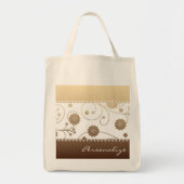 Mocha Bloom Banner Tote Bag (Voorkant)