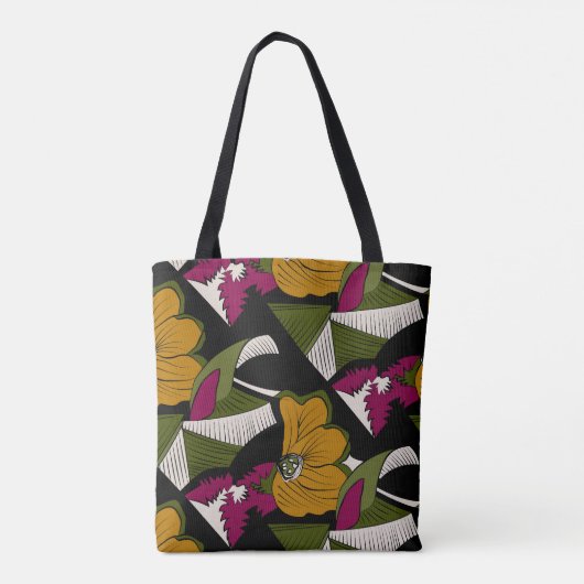 Mocha Bloom – Botanische Canvas tas van Kraalikaa (Achterkant)