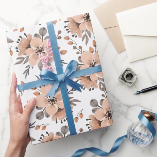 Mocha Bloom Cadeaupapier (Geschenken)