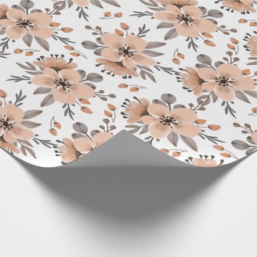 Mocha Bloom Cadeaupapier (Hoek)