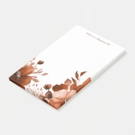 Mocha Blooms Boodschappenlijst Aangepast Post-it® Notes