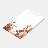 Mocha Blooms boodschappenlijstje CUSTOM Post-it® Notes (Schuin)
