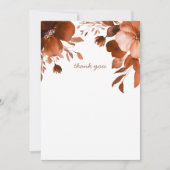 Mocha Blooms Waterverf Vrijgezellenfeest CUSTOM Bedankkaart (Voorkant)