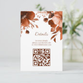 Mocha Blooms Waterverf Vrijgezellenfeest CUSTOM QR Informatiekaartje (Staand voorkant)