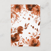 Mocha Blooms Waterverf Vrijgezellenfeest CUSTOM QR Informatiekaartje (Achterkant)