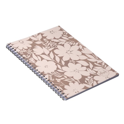 Mocha Blossom Elegance Notitieboek (Rechterzijde)