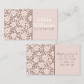 Mocha Blossom Elegance Visitekaartje (Voorkant / Achterkant)
