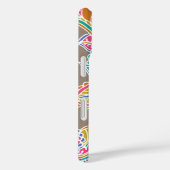 Mocha Bohemian Paisley Custom Monogram Case-Mate iPhone Case (Achterkant / Rechts)