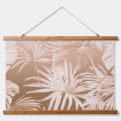 Mocha Boho Tropisch Hout Overdekt Wandtapijt Hangend Wandkleed (Voorkant 3)