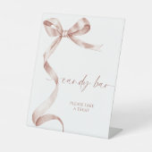 Mocha Bow Candybar Reclamebord Met Voetstuk (Voorkant)