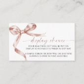 Mocha Bow Display Baby shower Enclosure Kaart (Voorkant)