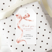 Mocha Bow Douche Favoriet Gift Label Cadeaulabel