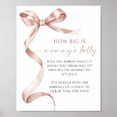 Mocha Bow Hoe groot is het buikdouchespel van mama Poster (Voorkant)