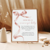 Mocha Bow Hoe groot is het buikdouchespel van mama Poster