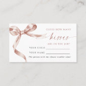 Mocha Bow Hoeveel Kussen Douche Game Card Plaatskaartje (Voorkant)