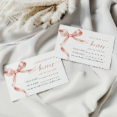 Mocha Bow Hoeveel Kussen Douche Game Card Plaatskaartje