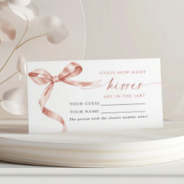 Mocha Bow Hoeveel Kussen Douche Game Card Plaatskaartje