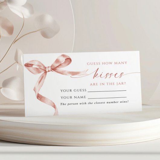 Mocha Bow Hoeveel Kussen Douche Game Card Plaatskaartje