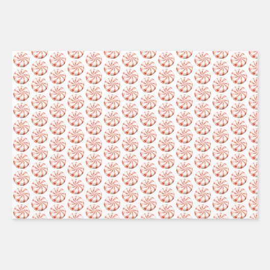 Mocha Bow Pink Candy Cane Christmas Inpakpapier Vel (Voorkant 2)