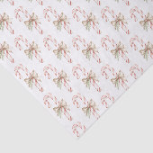 Mocha Bow Pink Candy Cane Christmas Tissuepapier (Detail)