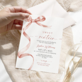 Mocha Bow Sweet 16 Verjaardag Uitnodiging