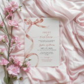 Mocha Bow Sweet 16 Verjaardag Uitnodiging