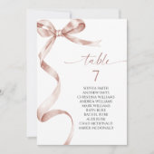 Mocha Bow Tafelnummer Zitenkaart (Voorkant)