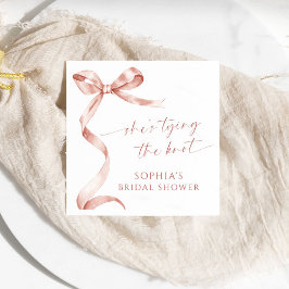 Mocha Bow Ze bindt het knoop Vrijgezellenfeest Servet