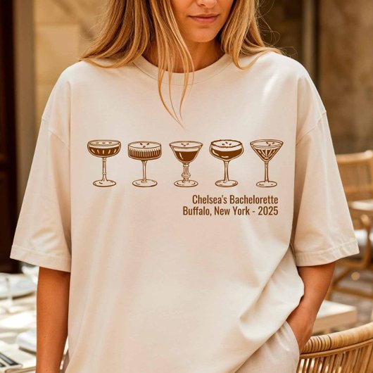 Mocha Bridesmaid Espresso Martini Bachelorette T-shirt