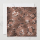 Mocha Bronzen Luipaardprint Uitnodiging voor Feest (Achterkant)