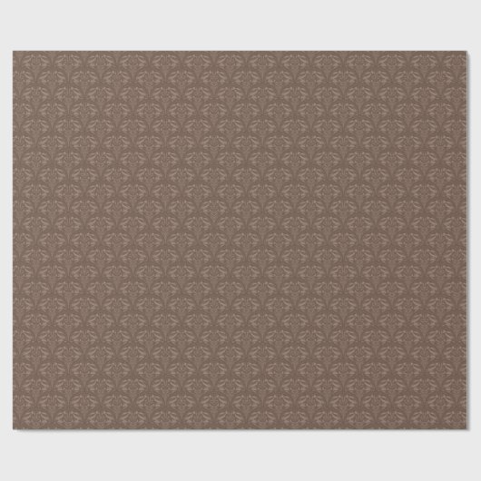 Mocha Brown Art Deco Cadeaupapier (Vlak)
