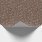 Mocha Brown Art Deco Cadeaupapier (Hoek)
