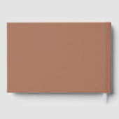 Mocha Brown bruiloft Folie gastenboek (Achterkant)