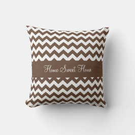 Mocha Brown Chevron Kussen