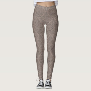 Mocha Brown Designer Leggings voor vrouwen