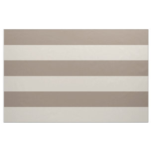 Mocha Brown en Beige Wide Stripes op grote schaal Stof