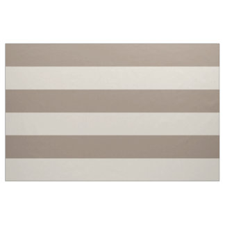 Mocha Brown en Beige Wide Stripes op grote schaal Stof
