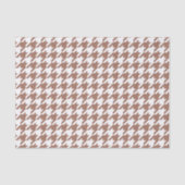Mocha Brown en White Houndstooth Tissuepapier (Voorkant)