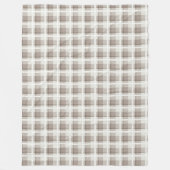 Mocha Brown Gingham buffalo plaid check  Fleece Deken (Voorkant)