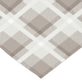 Mocha Brown Gingham buffalo plaid check  Lange Tafelloper (Hoek)