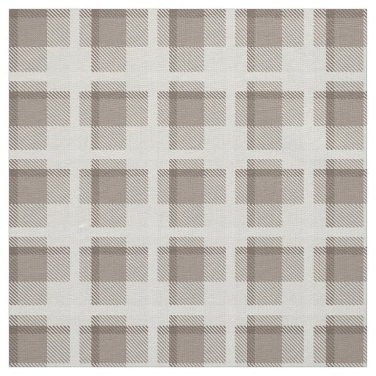 Mocha Brown Gingham buffalo plaid check  Stof (Swatch)
