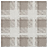 Mocha Brown Gingham buffalo plaid check  Stof (Close Up)