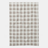 Mocha Brown Gingham buffalo plaid check  Theedoek (Verticaal)