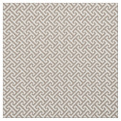 Mocha Brown Grieks sleutelpatroon Stof (Swatch)