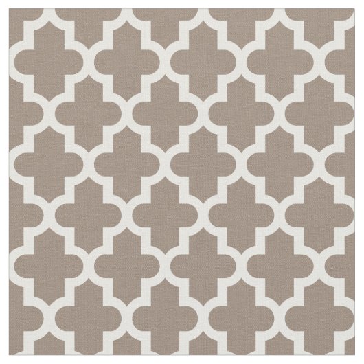 Mocha Brown Marokkaanse print Stof (Close Up)