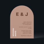 Mocha Brown Modern Wedding Invitation Kaart<br><div class="desc">Deze prachtige moderne huwelijksuitnodiging is voorzien van witte en tweekleurige mocha bruin. (Er is een donkere chocolade mocha bruin en er is ook een lichtere melkkere toon van mocha bruin). De uitnodiging is eenvoudig online te personaliseren voordat u bestelt.</div>